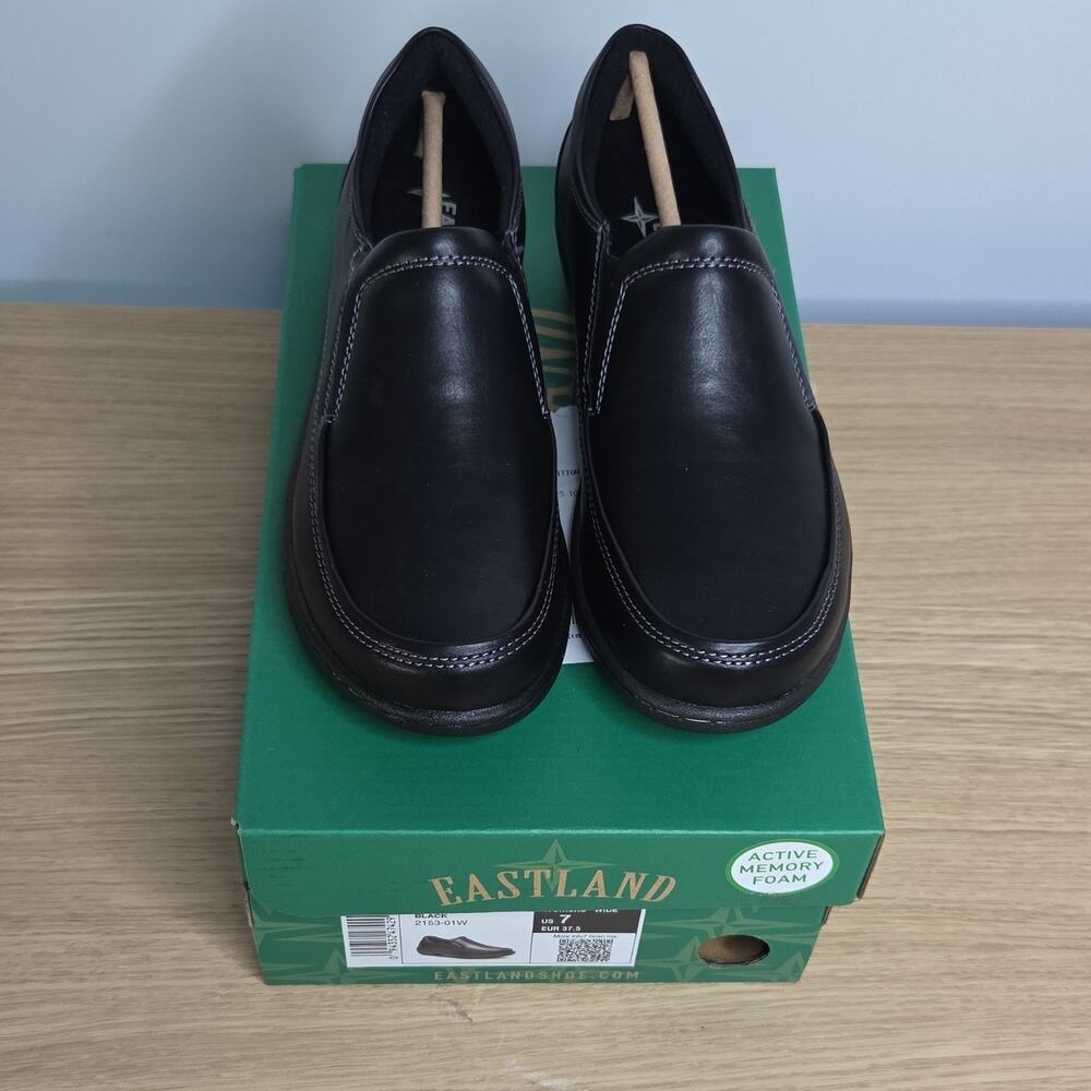 Eastland Molly Black Slip-On Comfort Memory Foam Women's 7 W EU 37.5 2153-01W